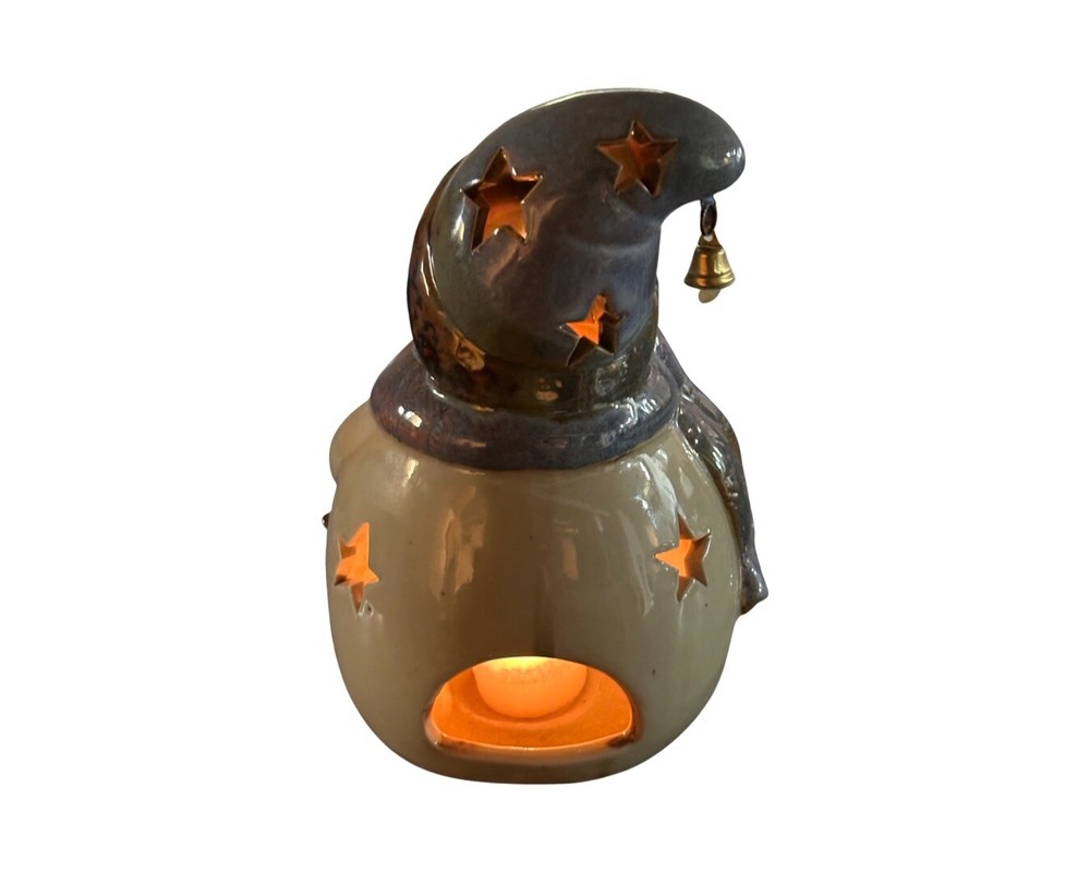 Ceramic ￼￼ ￼Snowman Tea Light 4” X 6” X 8”