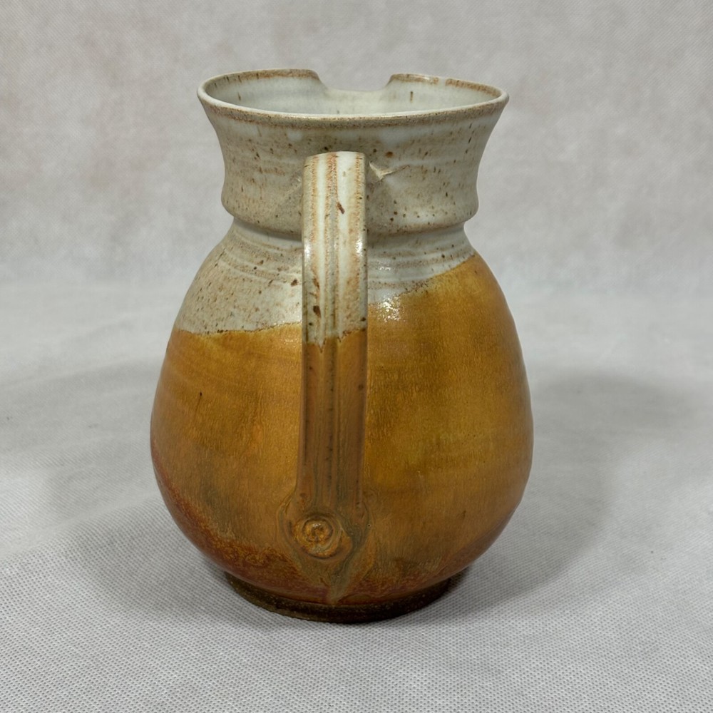 Signed Studio Pottery Multi-Color Pitcher 7"
