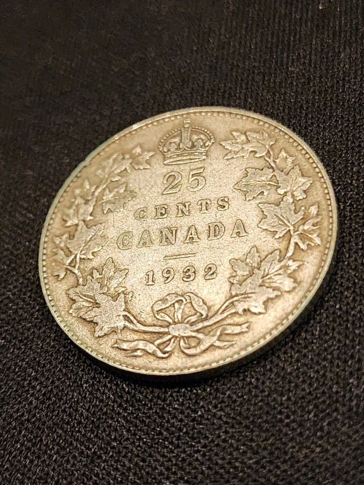 1932 Canada 25 Cents Silver Coin