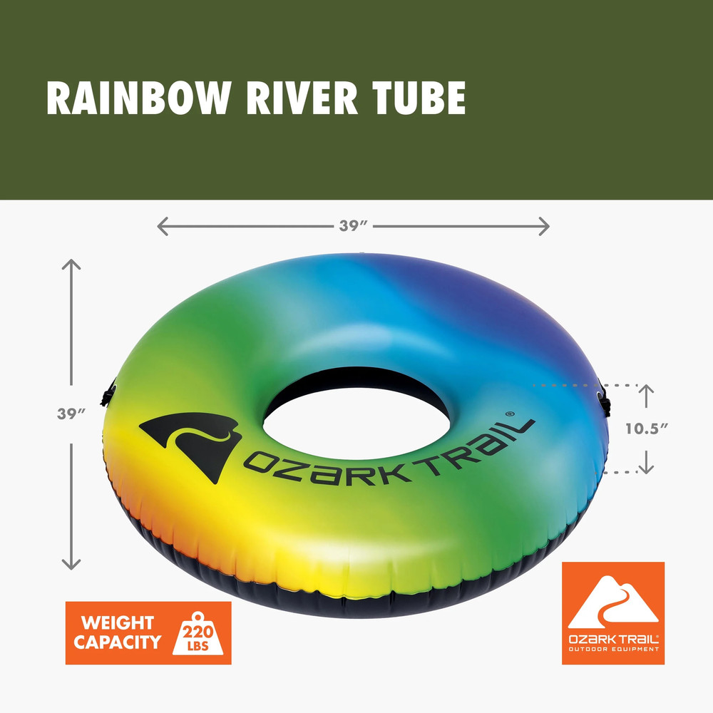 (4 Pack) Rainbow River Tube 39"