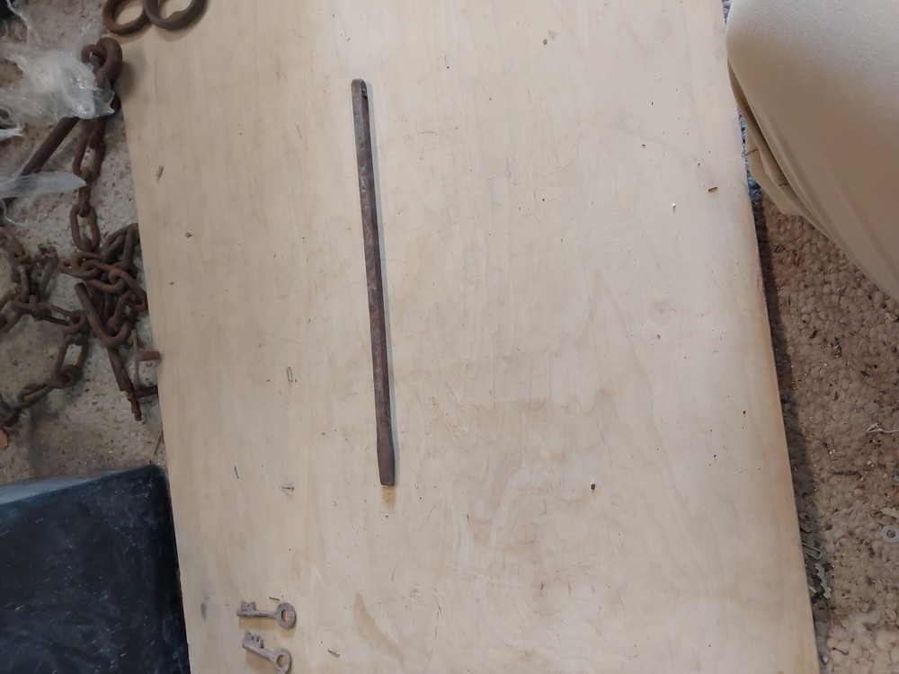 Old Vintage Rusty Cast Iron Chisel  11" X 0.5"