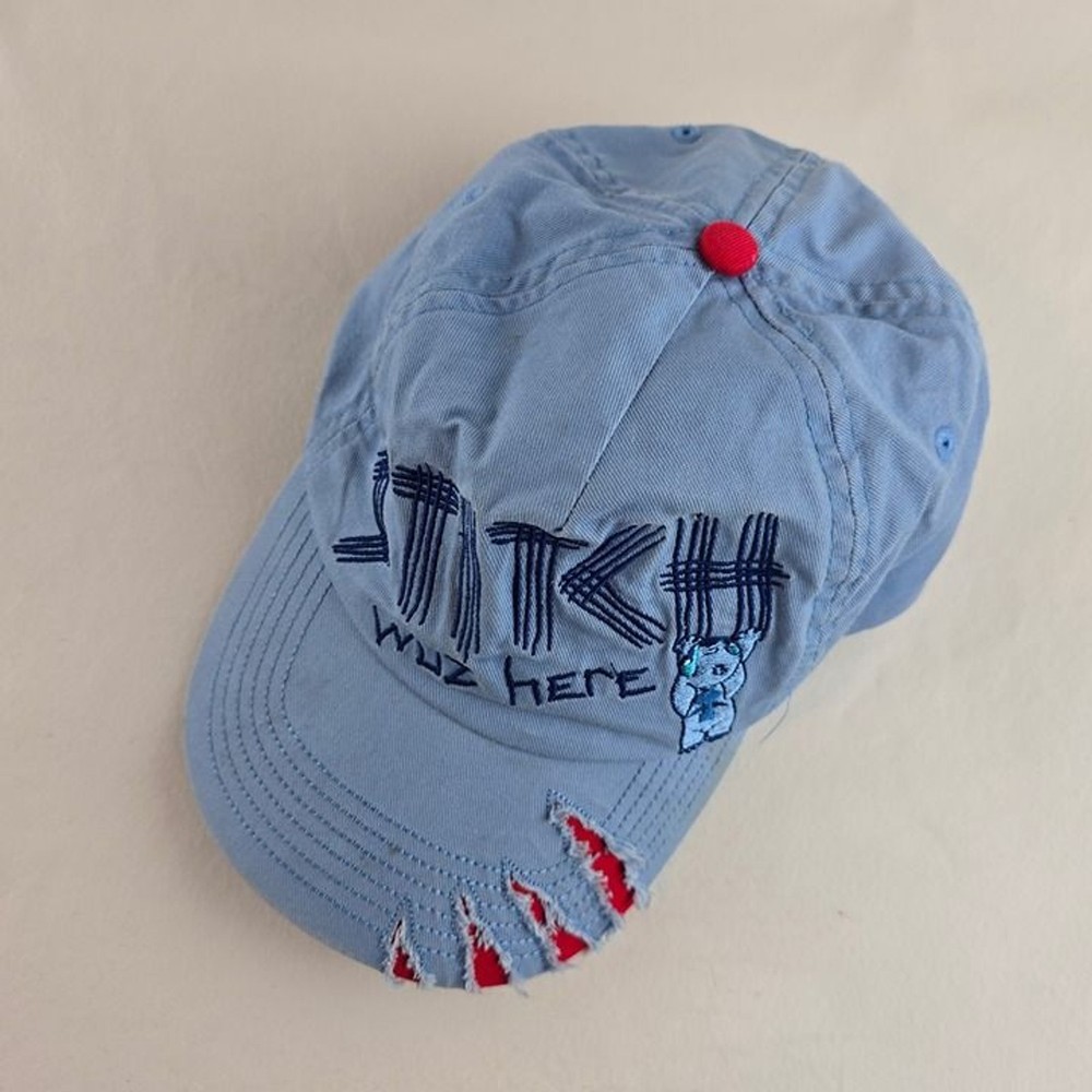 Disney Stitch Hat Youth Adjustable Strapback Distressed Baseball Cap Distressed