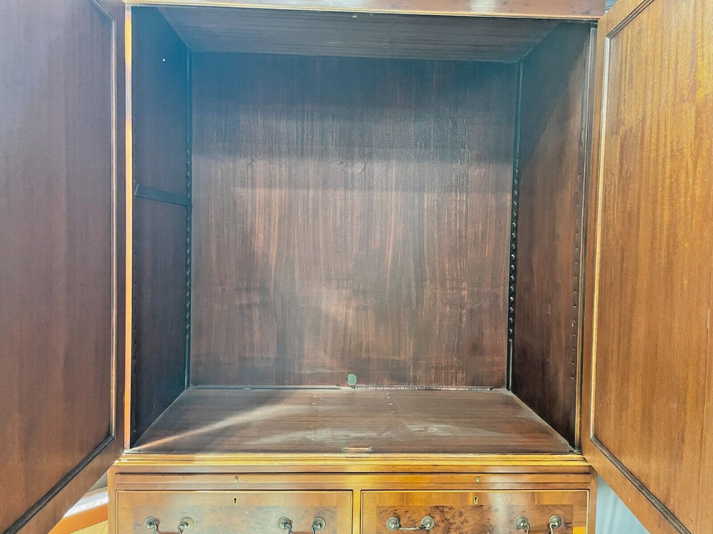 Large Cherry & Walnut Linen Press/Armoire