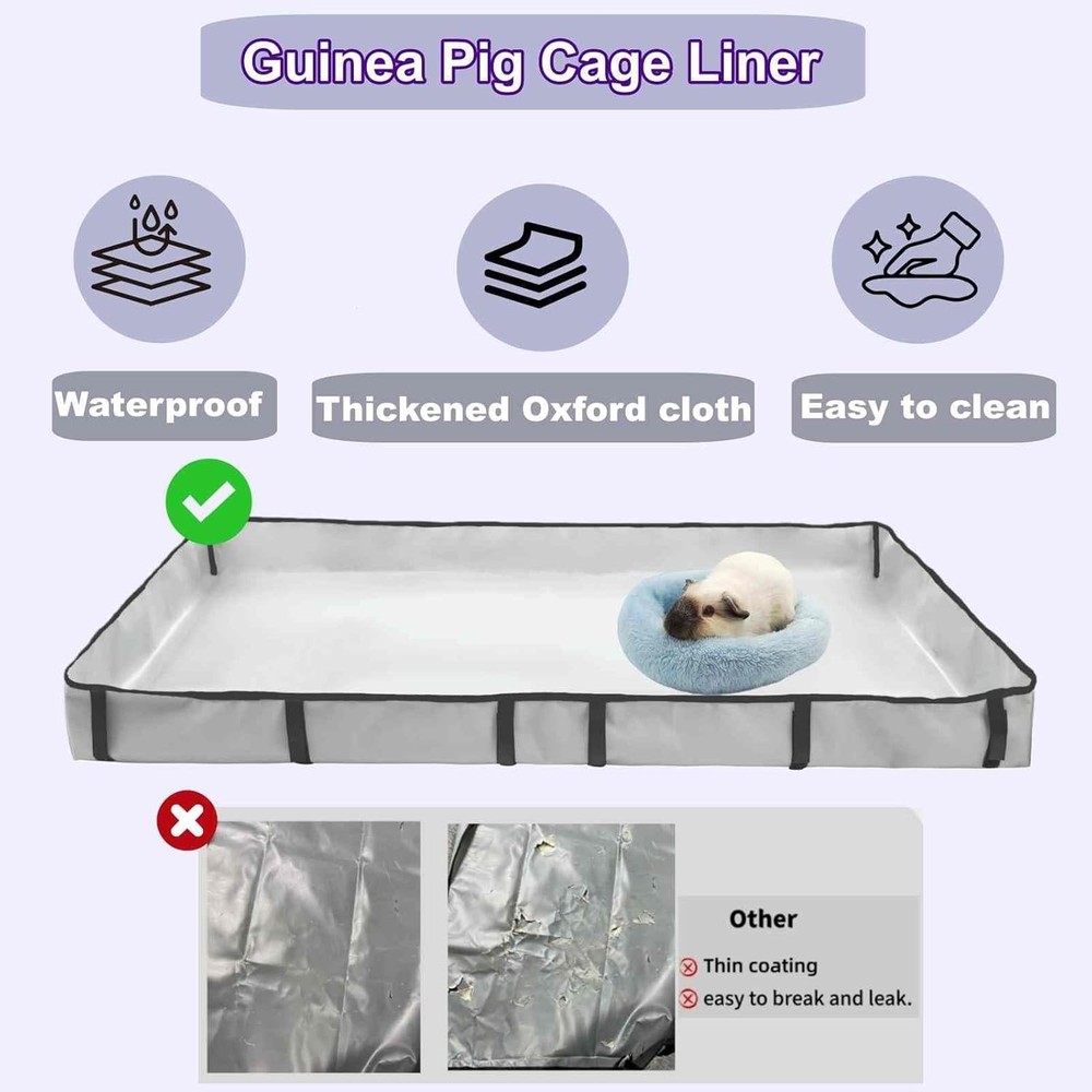 Multi-Purpose 12x36 Waterproof Cage Liner for Guinea Pig, Rabbit & Hedgehog
