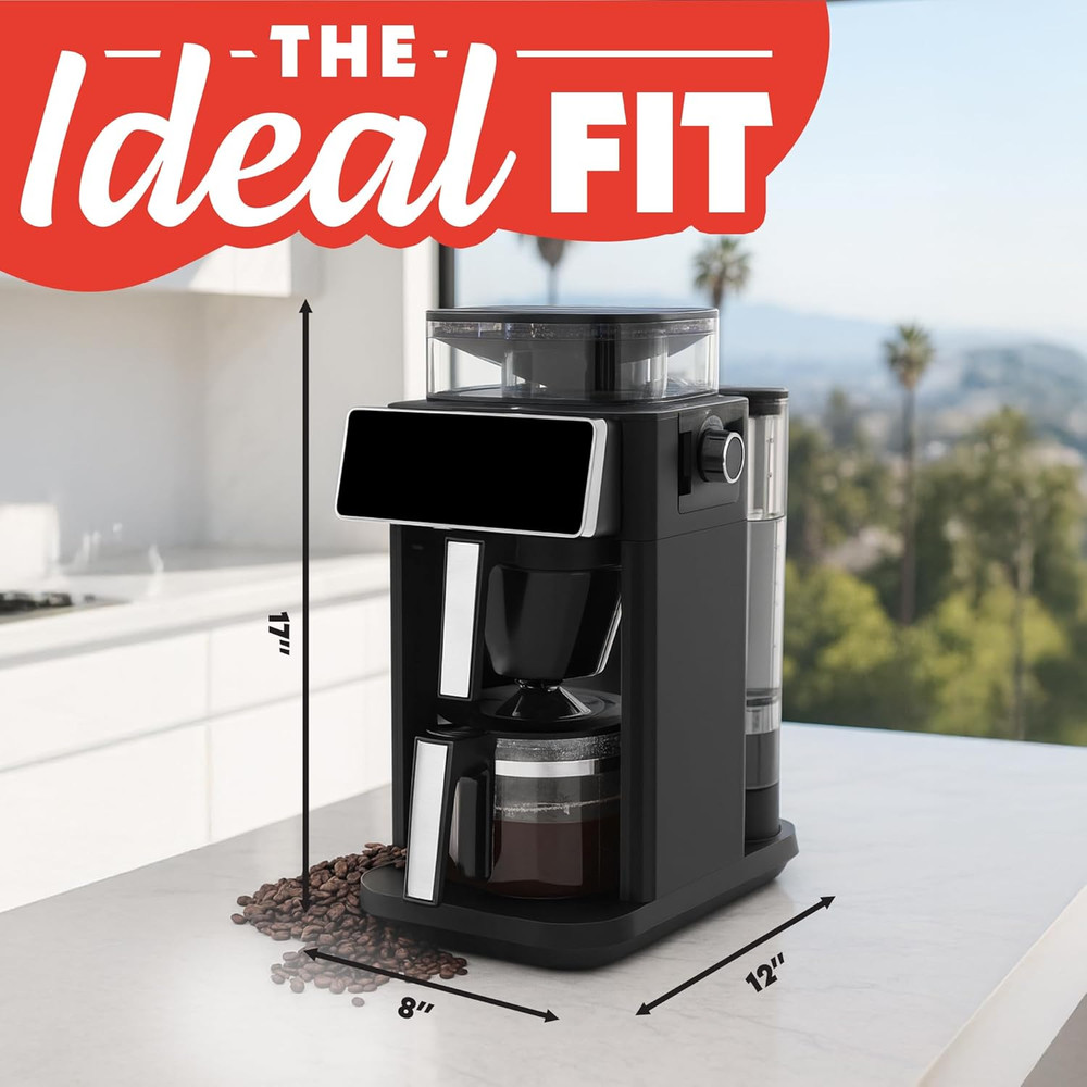 10-Cup Grind & Brew Coffee Maker with Built-In Grinder & Programmable Features