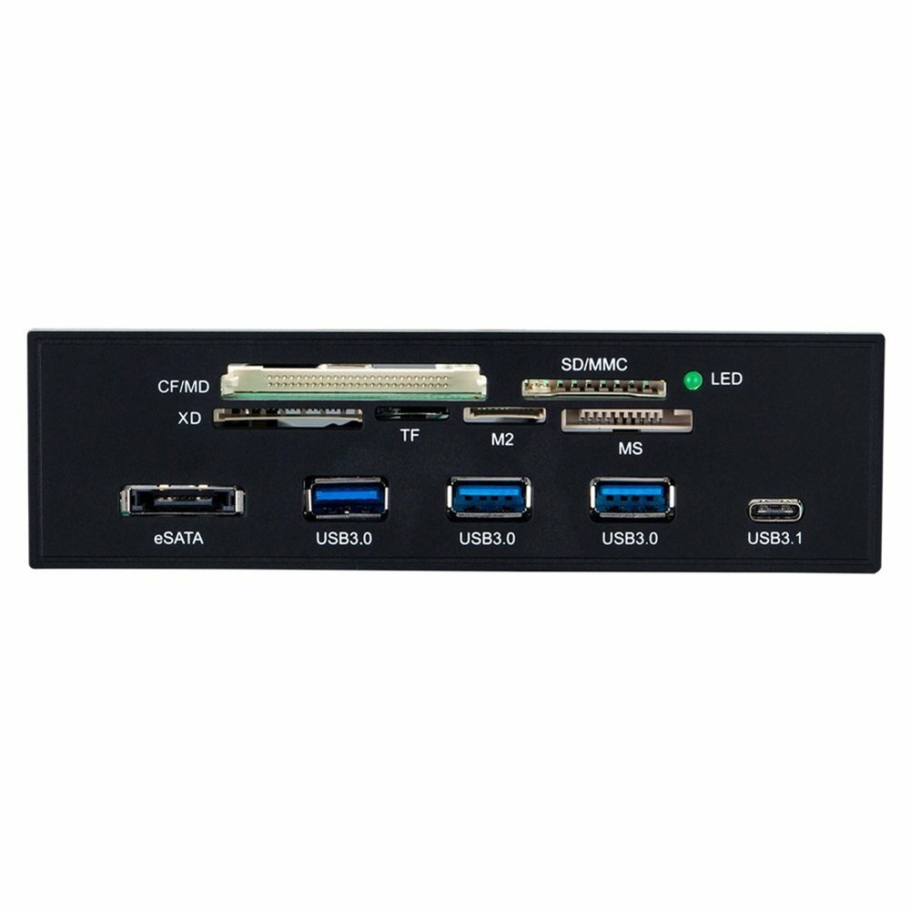 USB 3.0 Hub eSATA 5.25" Internal Card Reader Dashboard Media Front Panel