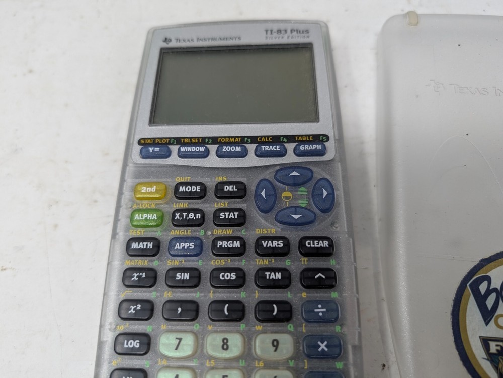Texas Instruments TI-83 Plus Silver Edition Clear Graphing Calculator w/Cover