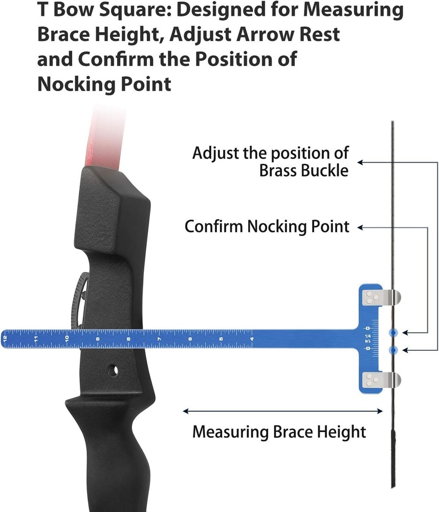 Bow String Nocking Points Pliers Strings Knock Set T Shape Bow Square Ruler Nock