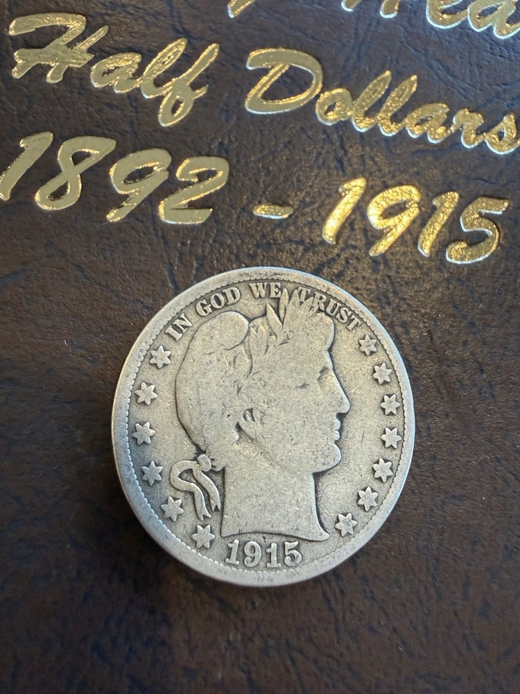 1915 D Barber Silver Half Dollar