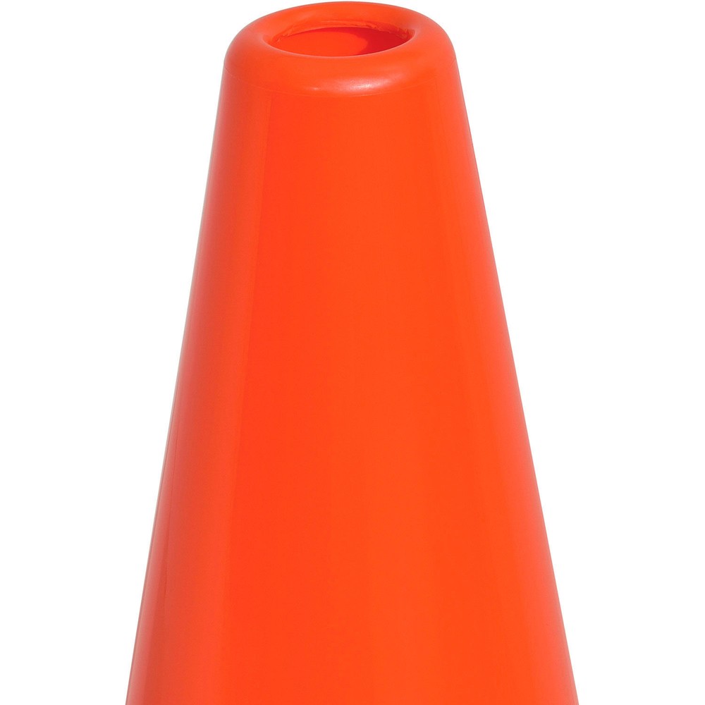 18" Non-Reflective Traffic Cone Black Base 3 lbs