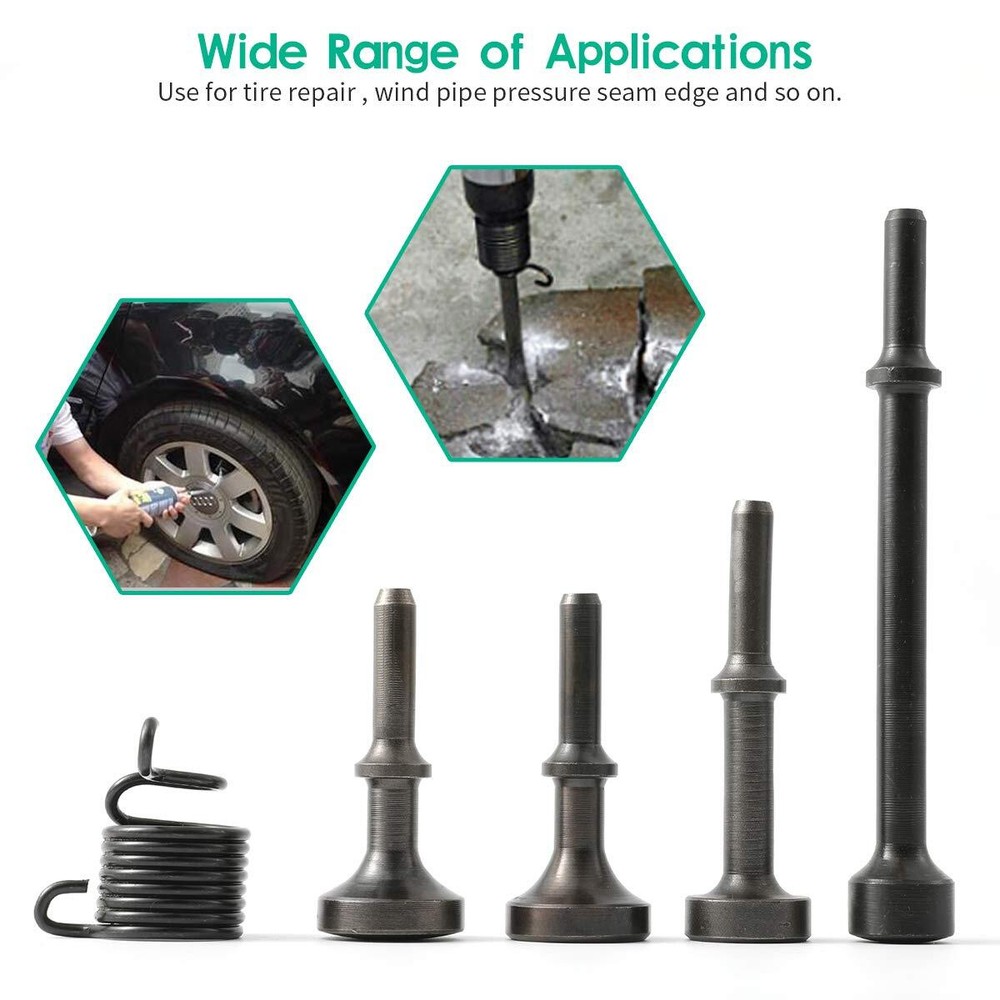 5 Pcs Smoothing Pneumatic Air Hammer Pneumatic Chisel Bits Tools Kit