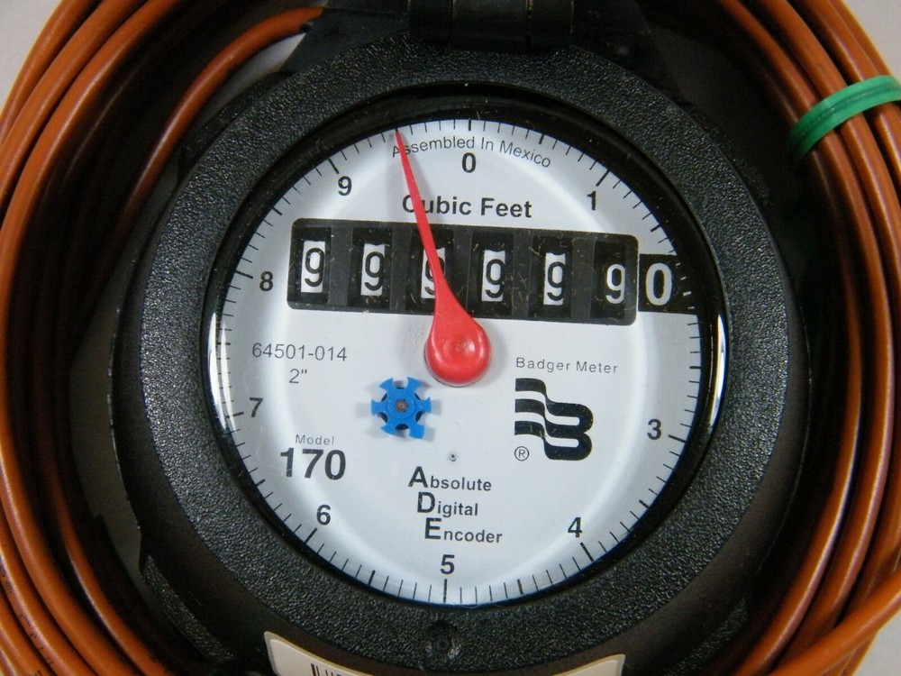 BADGER METER 2" MODEL 170 ABSOLUTE DIGITAL ENCODER 64501-014 WATER METER NEW