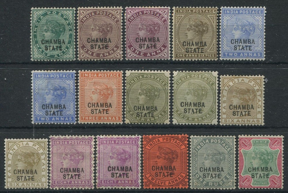 CHAMBA 1887-95 TO 1R (BOTH) MINT