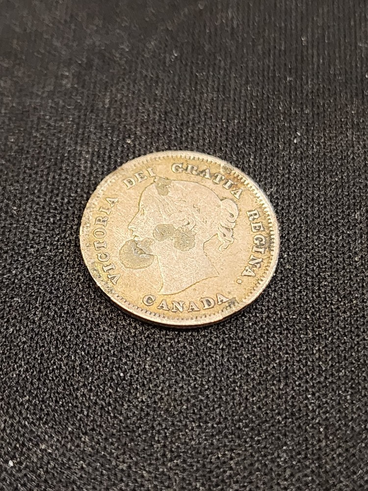 1896 Canada 5 Cents Silver Coin
