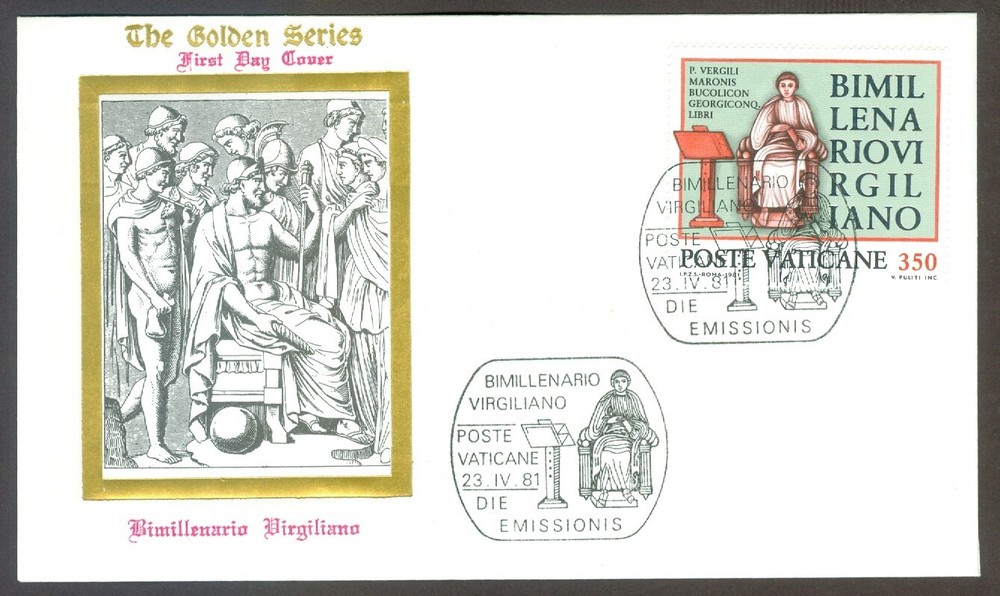 Vatican City Sc# 685-6: Virgil on FDC