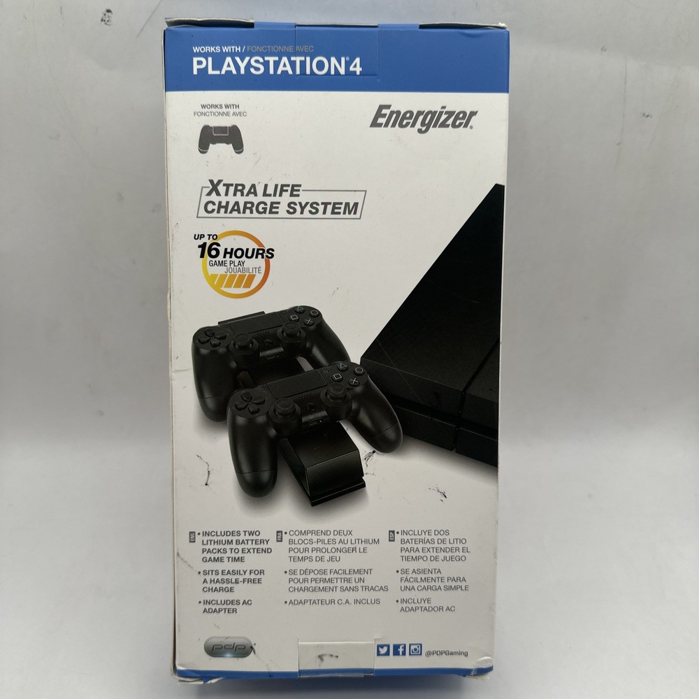 Energizer PS4 Controller Charge System Playstation 4 Charging Dock Base New