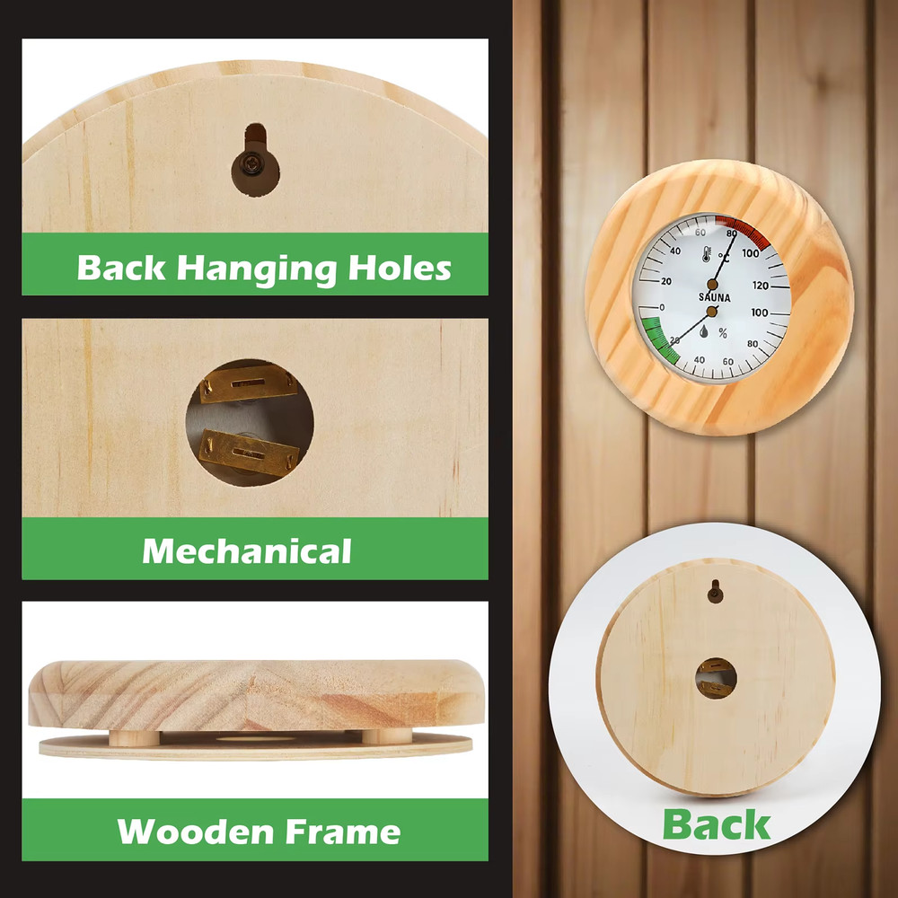 Sauna Thermometer and Hygrometer