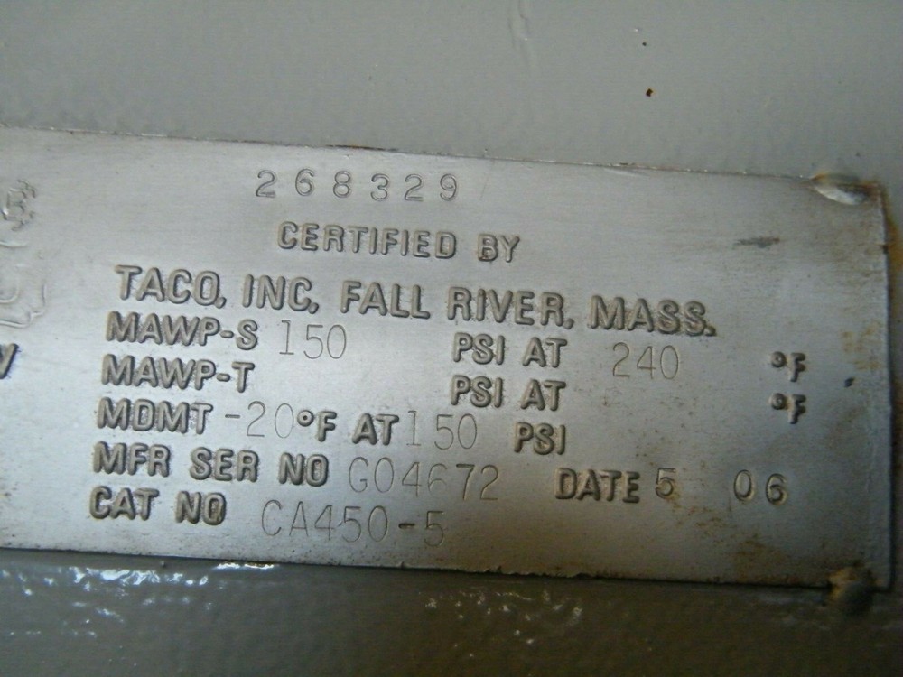 Taco 119 gallon boiler expansion tank CA450-5 vertical horizontal steam water