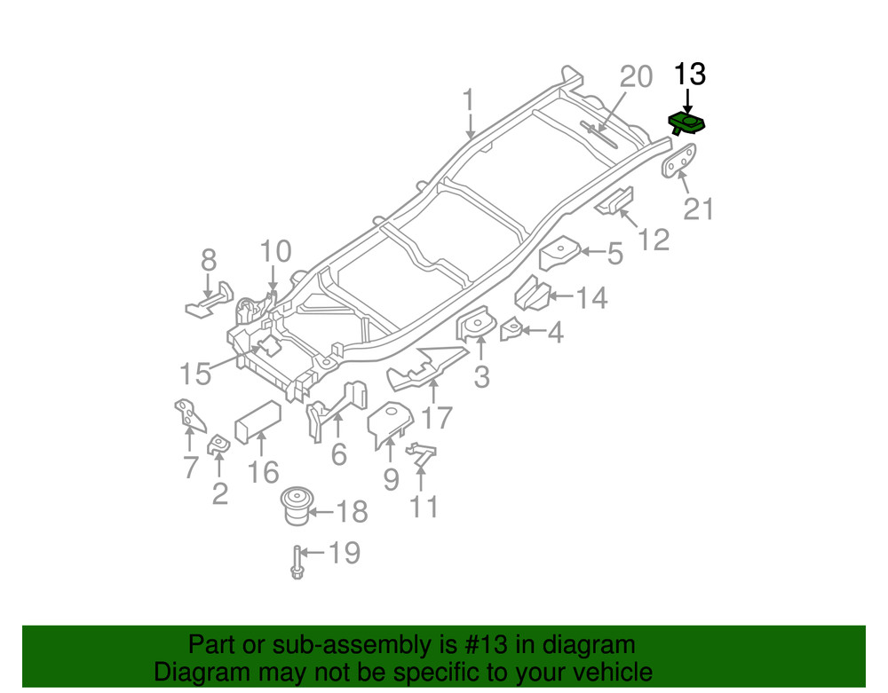 Genuine Nissan Mount Bracket 95252-EA830