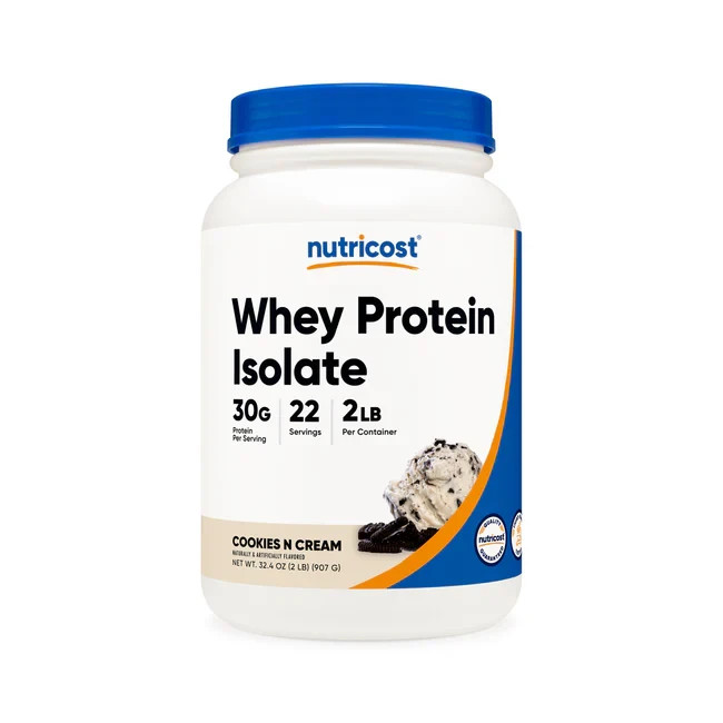 Nutricost Whey Protein Isolate Powder/2LBS/30g/25serv