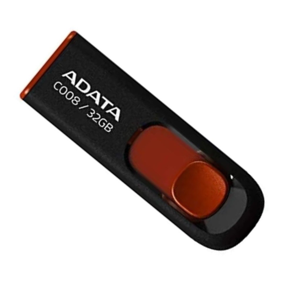 ADATA 32GB USB 2.0 Retractable Capless Flash Drive Red
