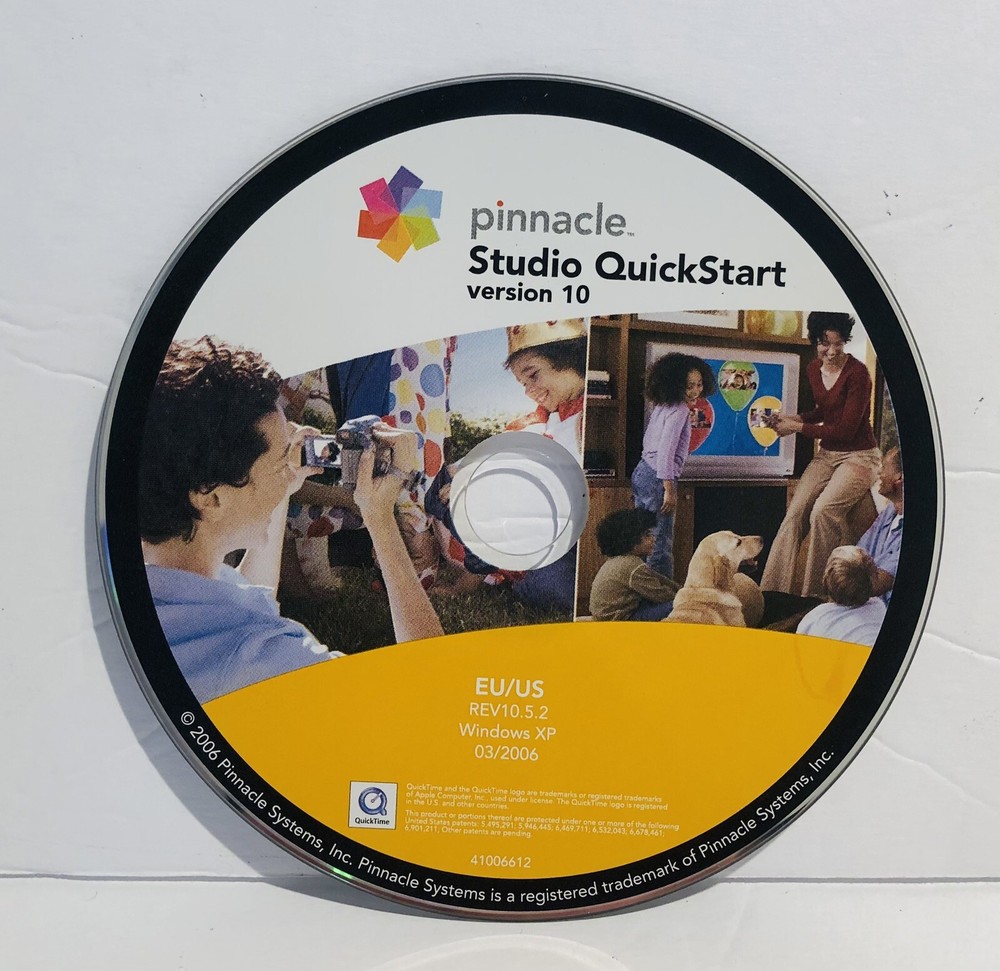 Pinnacle Studio Quickstart Version 10.5.2 CD w /Serial Number 