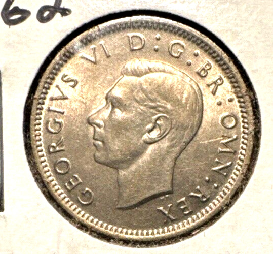 Great Britain 1948 six pence KM 862 BU