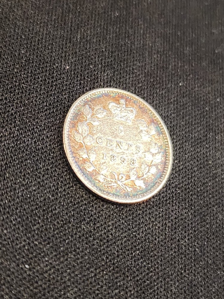 1898 Canada 5 Cents Silver Coin