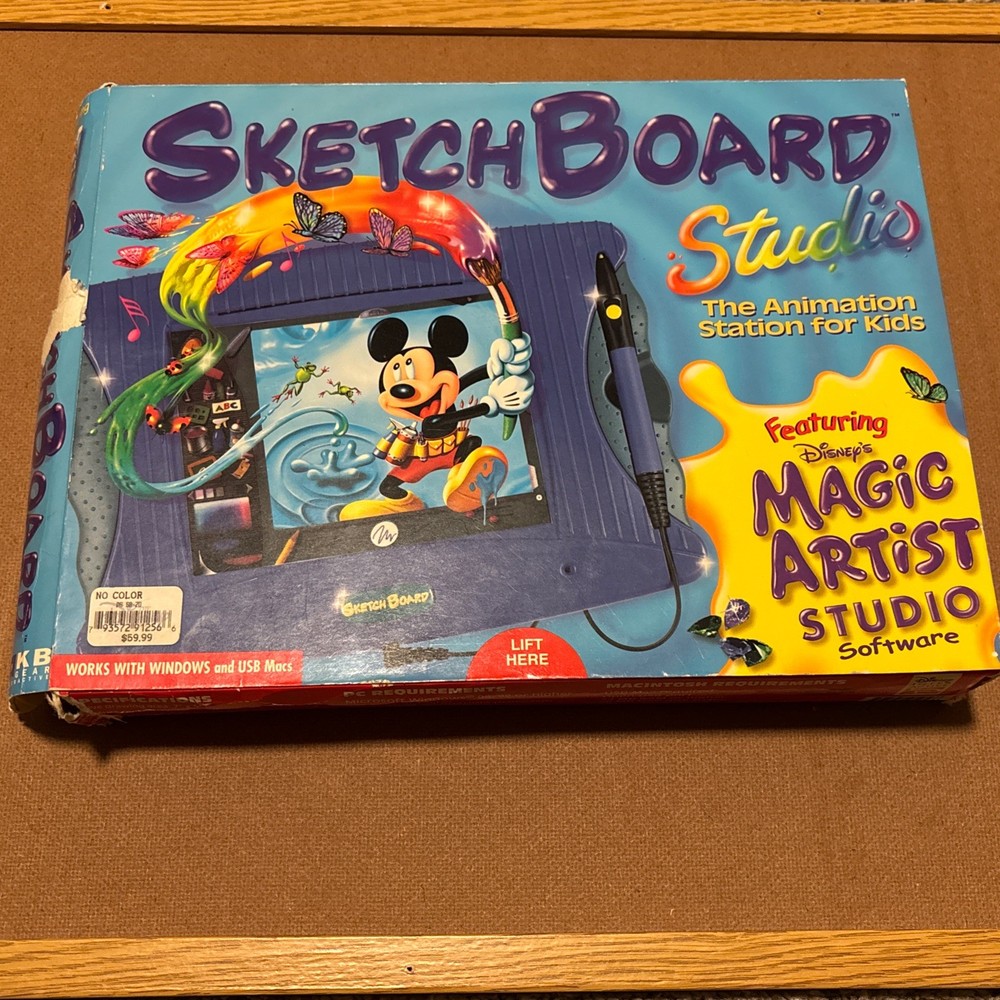 Disney SketchBoard Studio MAGIC ARTIST Studio PC MAC USB Animation Tablet 2000