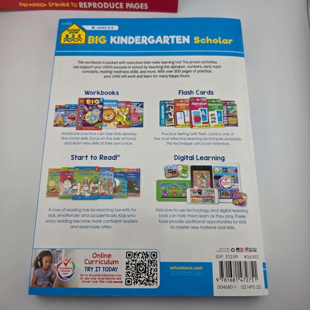 Learning Workbook Bundle Preschool Kindergarten First Grade 3 Books
