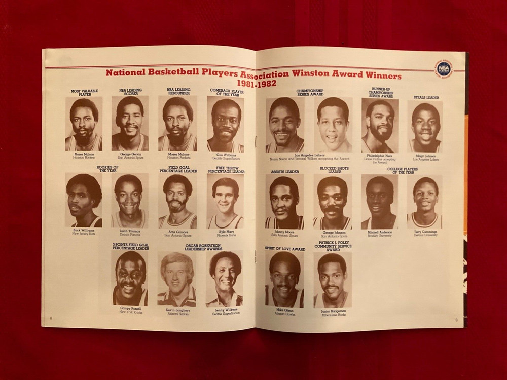 1982 NBA Players Association Awards program / Second annual / Malone / Thomas