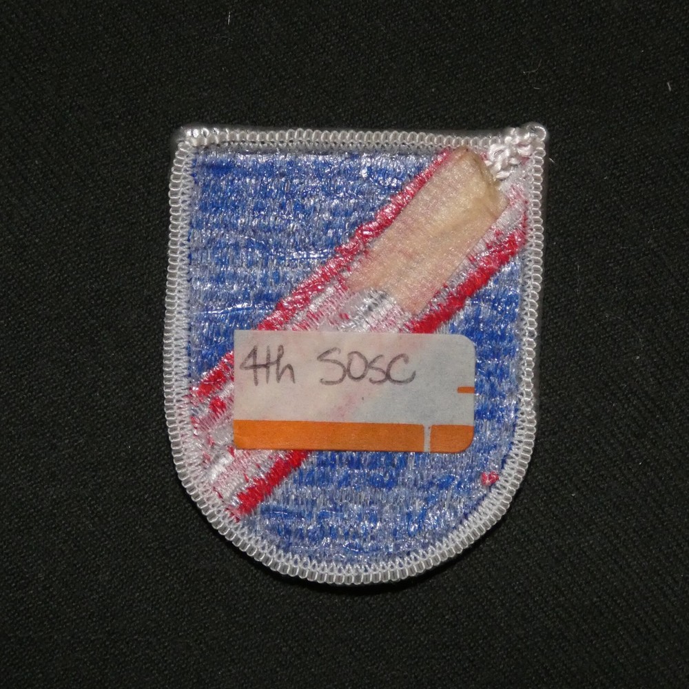 Original 1990s US Army 4th Special Operations Support Command Beret Flash