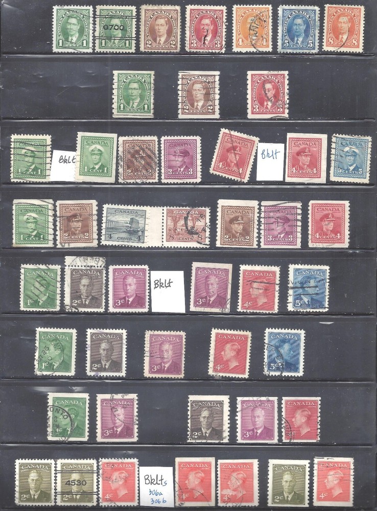 Canada # 231/310 USED KGVI SELECTION BS30493