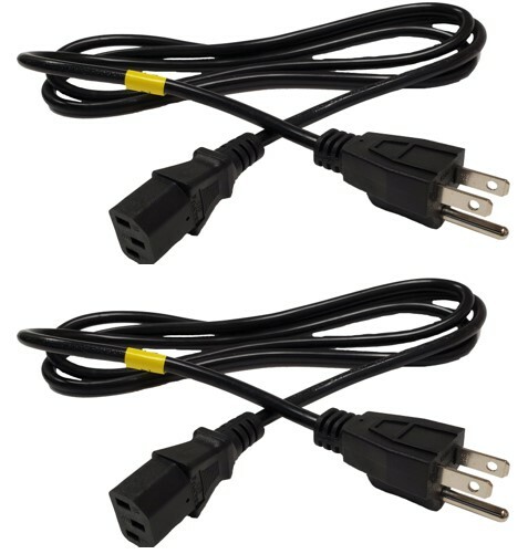 50-Pack Universal 3 Prong Power Cord - 5 FT