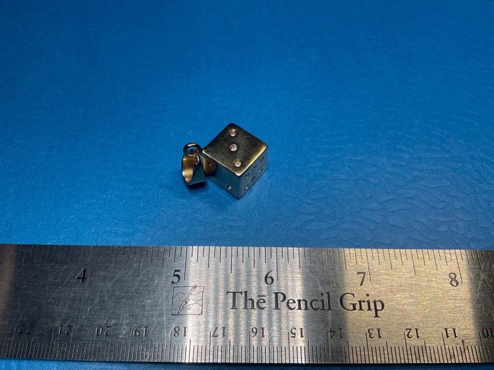 DICE PENDANT WITH RHINESTONES