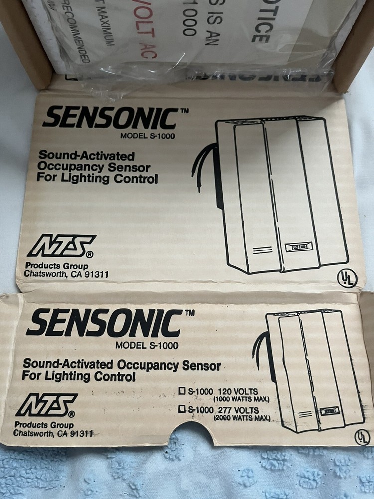 Sensonic 3A164 S-1000 Occupancy Sensor for Lighting Control