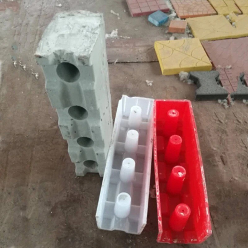 Concrete Brick Mold 60 cm Interlocking Hollow Construction Blocks Plastic Moulds