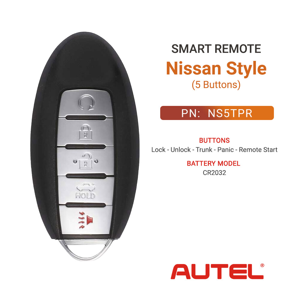 5X Autel iKey Universal Smart Key Premium Style 5 Button IKEYNS5TPR