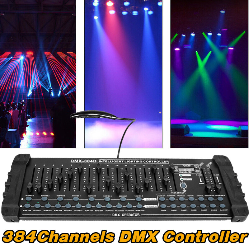DMX 384Channels DJ Disco Controller Stage Light Mixer Moving Head Led Par
