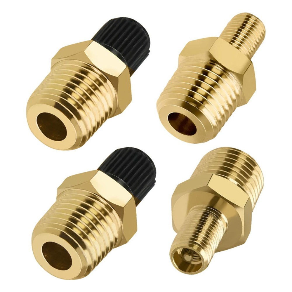 Solid Brass Construction Air Chuck Adapter Standard for Schrader Valve (M)