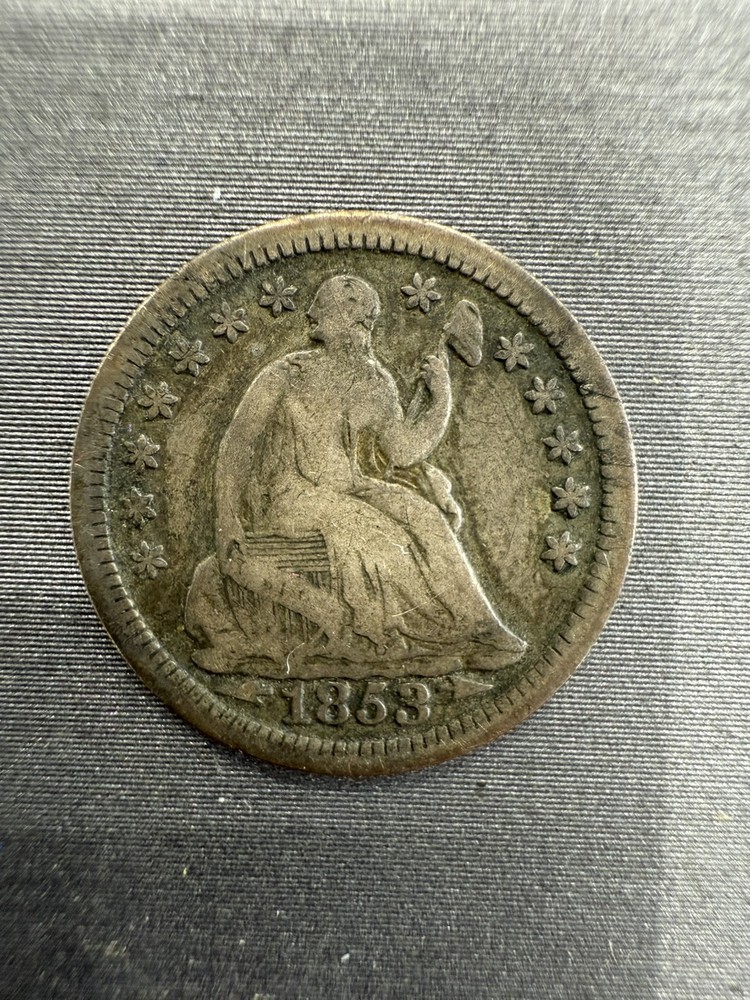 1853 Seated Liberty Silver Half Dime #7430