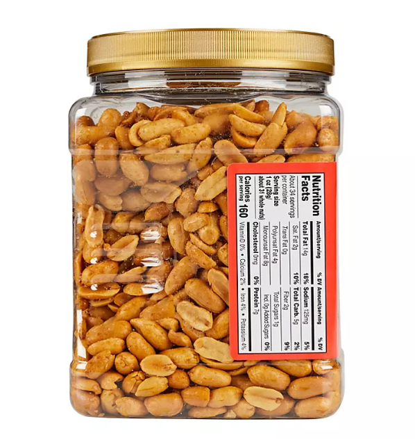 Member's Mark Extra Large Virginia Peanuts 34.5 oz. 2 PACK