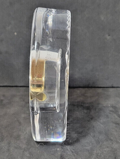 Lead Crystal Desk Clock NEEDS BATTERY
