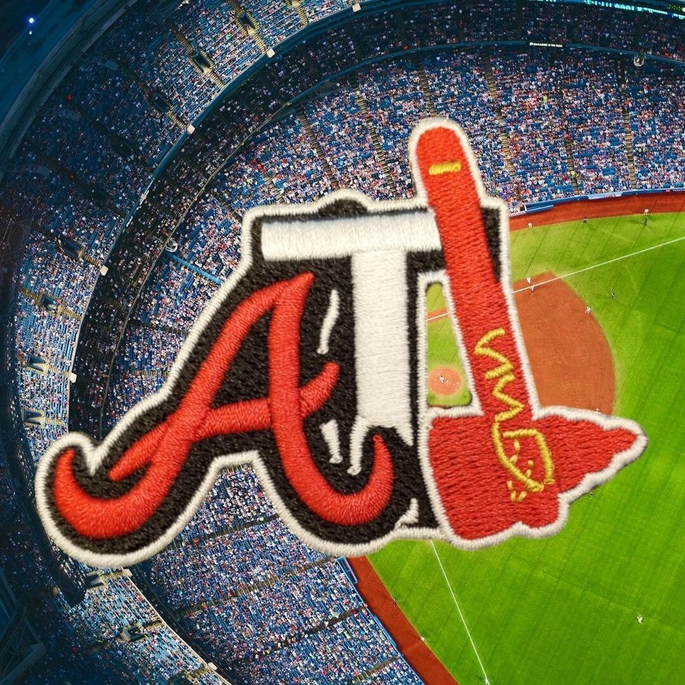 ATL Patch. Fully Embroidered. Iron On Backing. 3"x 2"
