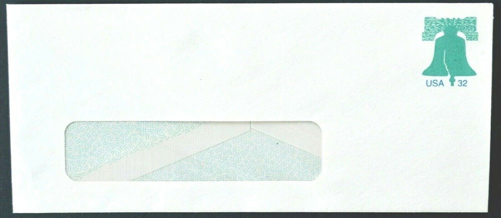 1995 US Sc. #U632 stamped window envelope, 32 cent mint entire, very nice