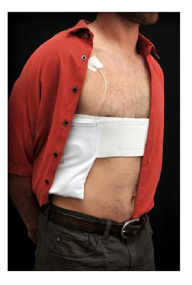 PoppyPocket Medical Device Transport System White Vertical Pocket