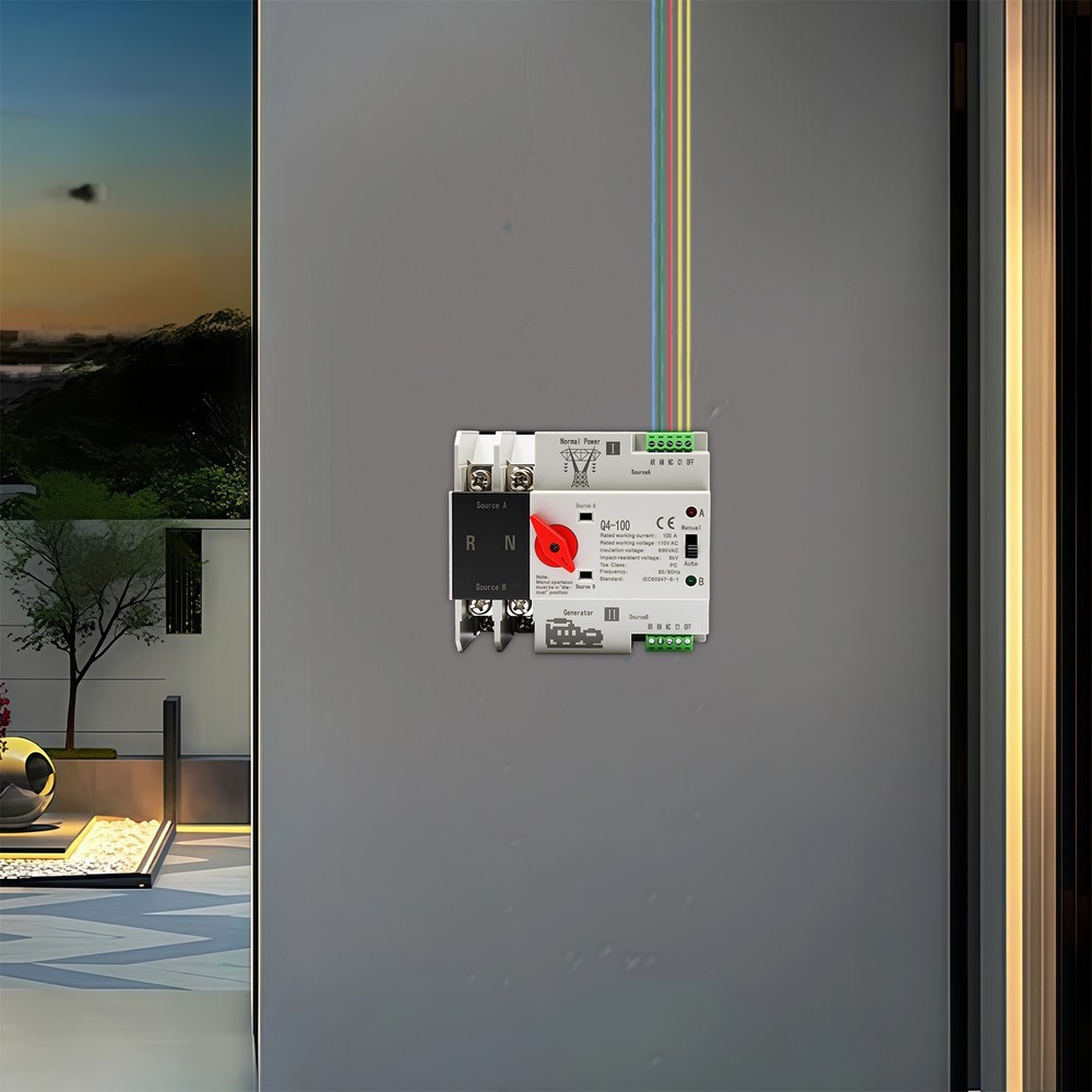Dual Power Automatic Transfer Switch, 2P 100 Amp Automatic Transfer Switch