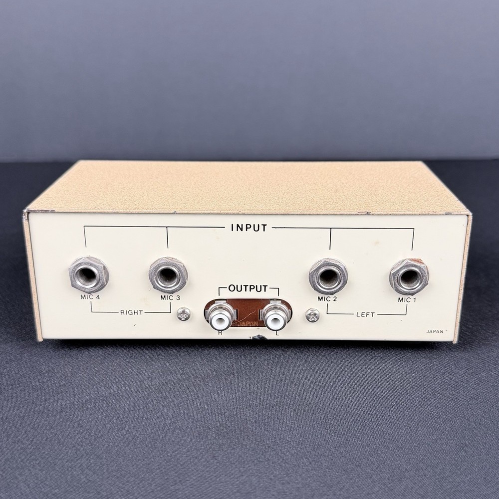 Realistic Transistorized Stereo Microphone Mixer 4 Mic Inputs Tested Working