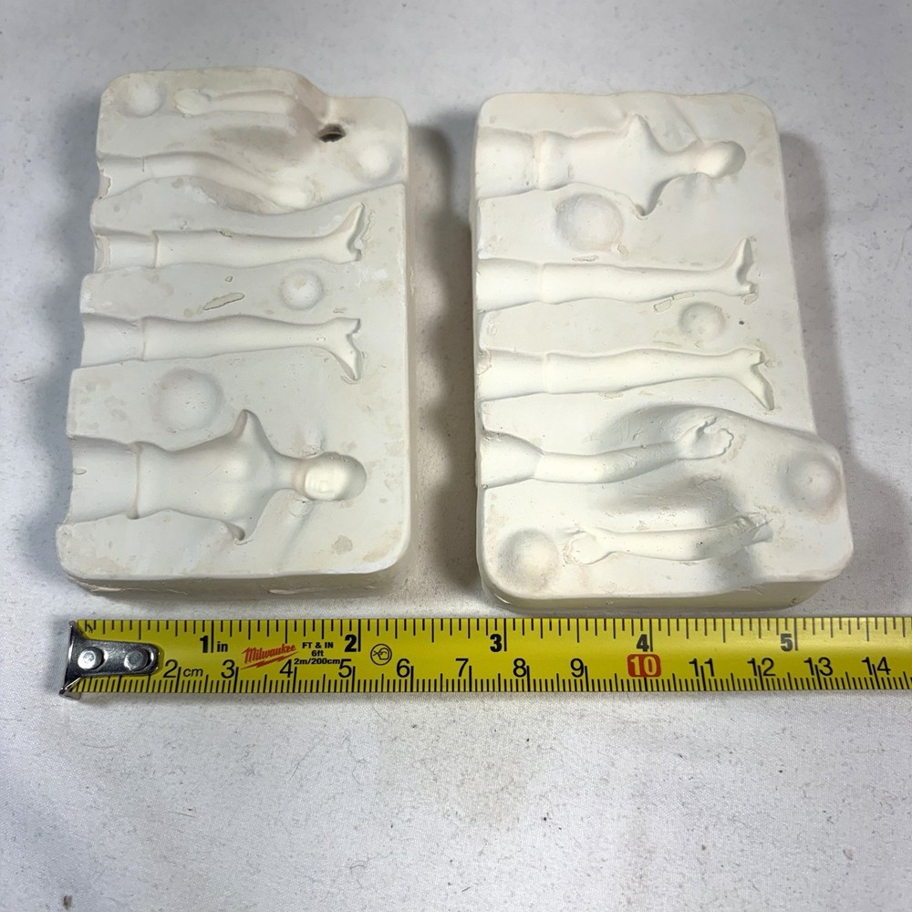 Unbranded Small Figurine Ceramic Casting Mold - 4” x 2.25”
