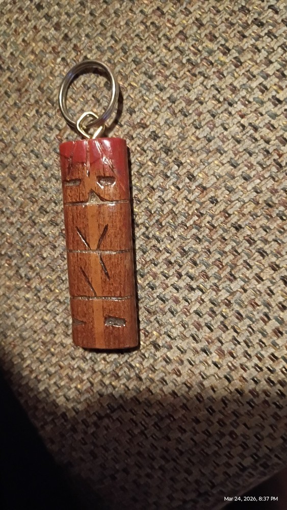 Small Teak Hand carved Key Chain(REZA)